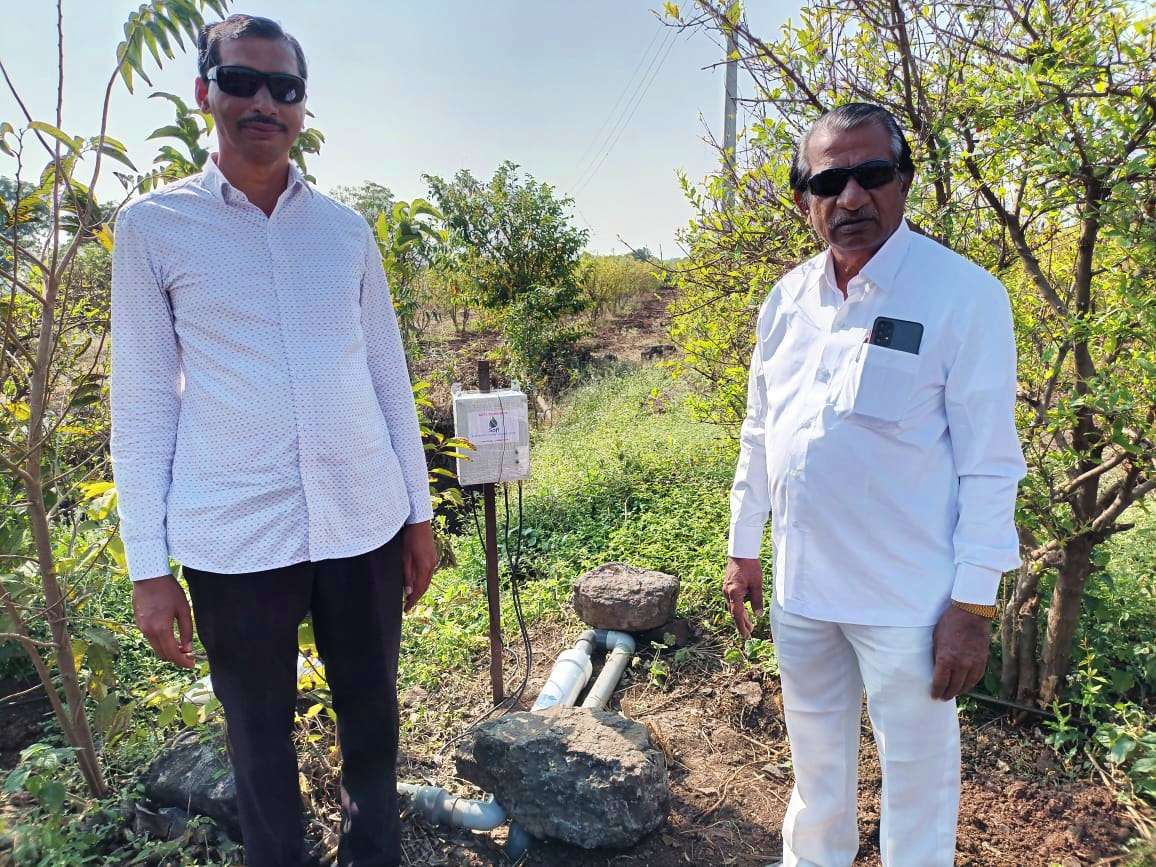 Nashik farmer Shri Arun Nimba Deore finding success with Soft Electronic Water Conditioner for drip irrigation.